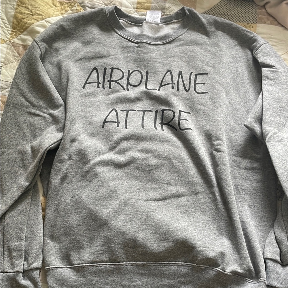 Jerzees Gray Crewneck Sweater Soft Cotton Blend